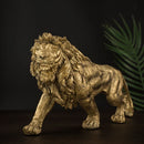 GobekUsa Golden Lion King Figurine: Modern Office & Home Decor Statue