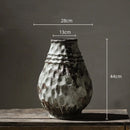 GobekUsa Coarse Pottery Vase Chinese Retro Porcelain Floral Arrangement Home Decor