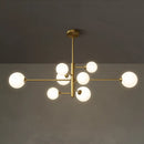 GobekUsa Elegant Black Gold Glass Ball LED Ceiling Chandelier for Home | Modern Pendant Lamp Lighting for Living Dining Bedroom