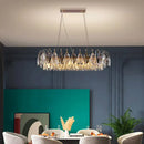 GobekUsa Crystal Chandelier: Elegant Living Room & Bedroom Pendant Light