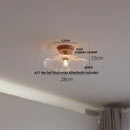 GobekUsa Clear Glass LED Ceiling Light, Modern Nordic Bedroom Decor Ceiling Lamp