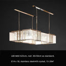 GobekUsa Luxe E14 LED Crystal Pendant Chandelier: Elegant Dining Room Lighting
