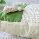 GobekUsa Green Tulip Embroidery Pillowcase 45X45CM - Sofa Bed Office Car Chair Cover
