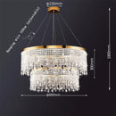 GobekUsa Crystal Chandelier: Luxury Gold LED Circle Ceiling Pendant Light