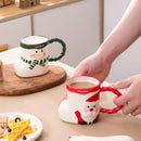 GobekUsa Lovely Christmas Socks Ceramic Mug Santa Coffee Cup Xmas Gift