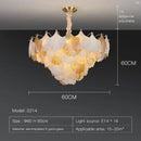 GobekUsa Crystal Chandelier Shell Lamp: Luxury Nordic Design for Living Room, Bedroom, Hall