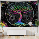 Abstract Tree Of Life Tapestry Wall Hanging by GobekUsa - Psychedelic Hippie Tapiz Art