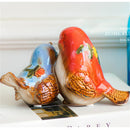 GobekUsa Love Birds Porcelain Couple Ornament Home Decor Craft Model