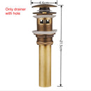 GobekUsa Brass Pop Up Drain for Bathroom Lavatory Sink - Water Drainer
