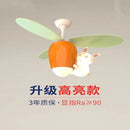 GobekUsa Kids Room Rabbit Carrot Helicopter Ceiling Fan Lamp Boy Girl Bedroom
