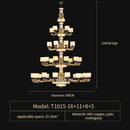 GobekUsa All Copper Marble Jade Chandelier: Luxury Living Room Hall Bedroom Lighting