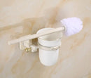 GobekUsa Aluminum Carved Toilet Brush Holder Set