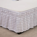 GobekUsa Elastic Band Diamond Lattice Ruffled Bed Skirt for Queen Size Mattress