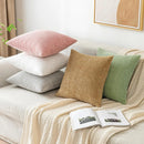 GobekUsa Corduroy Striped Throw Pillow Covers - Soft Decorative Cushion Cases