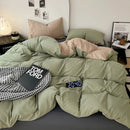 GobekUsa Cotton Bed Sets Comforter Cover Set with Corner Ties