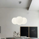 GobekUsa Glass Ball Milky White Chandelier for Home Decor Fixture