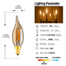 GobekUsa Dimmable LED Filament Candelabra Bulb for Pendant Lamp - 2700K