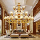 GobekUsa Copper Villa Chandelier Retro Staircase Lighting Home Decor