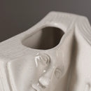 GobekUsa Ceramic Man Face Book Stand Vase for Room Decor and Storage