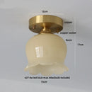 GobekUsa Glass Flower LED Ceiling Lights - Modern Nordic Canopy Lamparas Techo