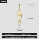 GobekUsa Crystal Hollow Chandelier LED Light for Modern Luxury Living Room Loft