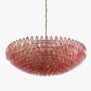 GobekUsa Gray Glass Chandelier | Luxury Purple Light Fixture