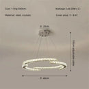 GobekUsa Crystal LED Chandelier Pendant Light Modern Luxury Foyer Ceiling Lamp