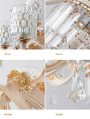 GobekUsa Elegant Crystal Chandelier LED Lights for Luxury Home Decor