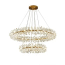 GobekUsa Crystal Flower Chandelier: Luxury LED Ceiling Light for Home Decor, Living Room, Bedroom