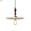 GobekUsa Cullet Glass LED Pendant Lamp with Walnut Copper Design for Living and Dining Room