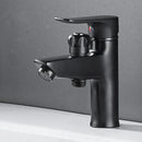 GobekUsa Black Brass Single Handle Bathroom Basin Faucet with Shower Head, Hot and Cold Mixer Tap