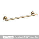 GobekUsa Brushed Gold Bathroom Hardware Set: Towel Bar, Paper Holder, Robe Hook