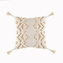 GobekUsa Bohemian Tufted Tassel Cushion Cover | Plush Embroidered Decorative Pillow for Sofa