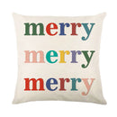 GobekUsa Christmas Pillowcase Collection - Festive Sofa Decor with Christmas Tree, Elk, Snowman