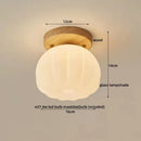 GobekUsa LED Wood Canopy Ceiling Lamp Modern Living Room Light Fixtures