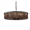 GobekUsa Gold Black Metal LED Pendant Lights with Crystal Suspension and Chain Hangings