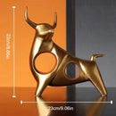 GobekUsa Abstract Bull Sculpture Cattle Statue for Home Decor Living Room Ornament