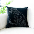 GobekUsa Gold Leopard Velvet Pillow Case 45x45cm Luxury Embroidered Animal Cushion Cover