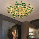 GobekUsa Leaf Agate Ceiling Lamp: Modern Nordic Jade Design for Living Room, Restaurant, Bedroom