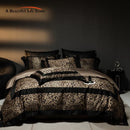 GobekUsa Leopard Print Luxury Bedding Set - Queen/King Size Duvet Cover, Sheet, Pillowcases