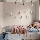 GobekUsa Gold/Silver Pigeon Wall Ornaments - Dove Statue for Living Room Aesthetics