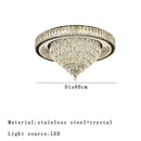 GobekUsa Cone Crystal Ceiling Chandelier - Stainless Steel Luxury Living Room Decoration