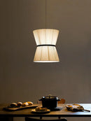 GobekUsa Cocoon Cloth Chandelier: Japanese Pendant Lamp for Home Kitchen Decor