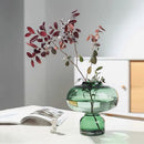 GobekUsa Green Gourd Vase: Round Geometric Circle Terrarium for Home Decor
