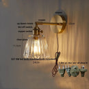 GobekUsa Clear Glass Copper Knob LED Wall Lights | Modern Nordic Design