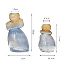 GobekUsa Gourd Shape Gradient Glass Vase Irregular Rockery Terrarium Home Decoration