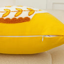 GobekUsa Elegant Yellow Vase Flower Cushion Cover - 45x45cm