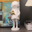 GobekUsa Banksy Deep Diver Sculpture: Modern Street Art Girl Statue for Home & Office Decor