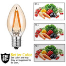 GobekUsa 1W LED Filament Edison Candle Light Bulb 2200K Dimmable Gold Glass