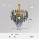 GobekUsa Gold LED Glass Chandelier for Dinning Living Room Bedroom_main keyword: Pendant Lamps